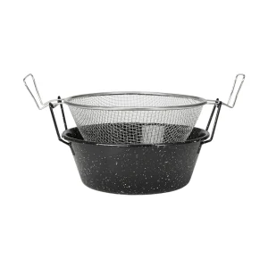 Fritadeira Esmaltada com Cesto Ø24 cm