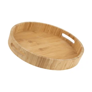 Tabuleiro de Servir em Madeira de Bambu Ø32 cm