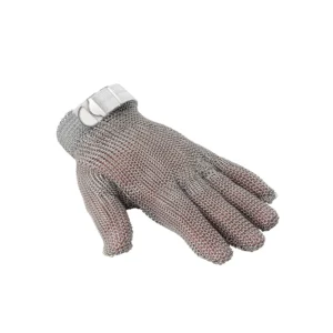 Luva Malha de Aço c/Bracelete Têxtil