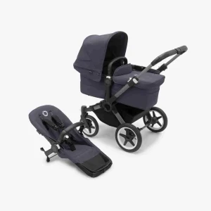 Carrinho de Bebé Donkey 5 Mono Completo da Bugaboo - Cresce com a família - Graphite/Stormy Blue